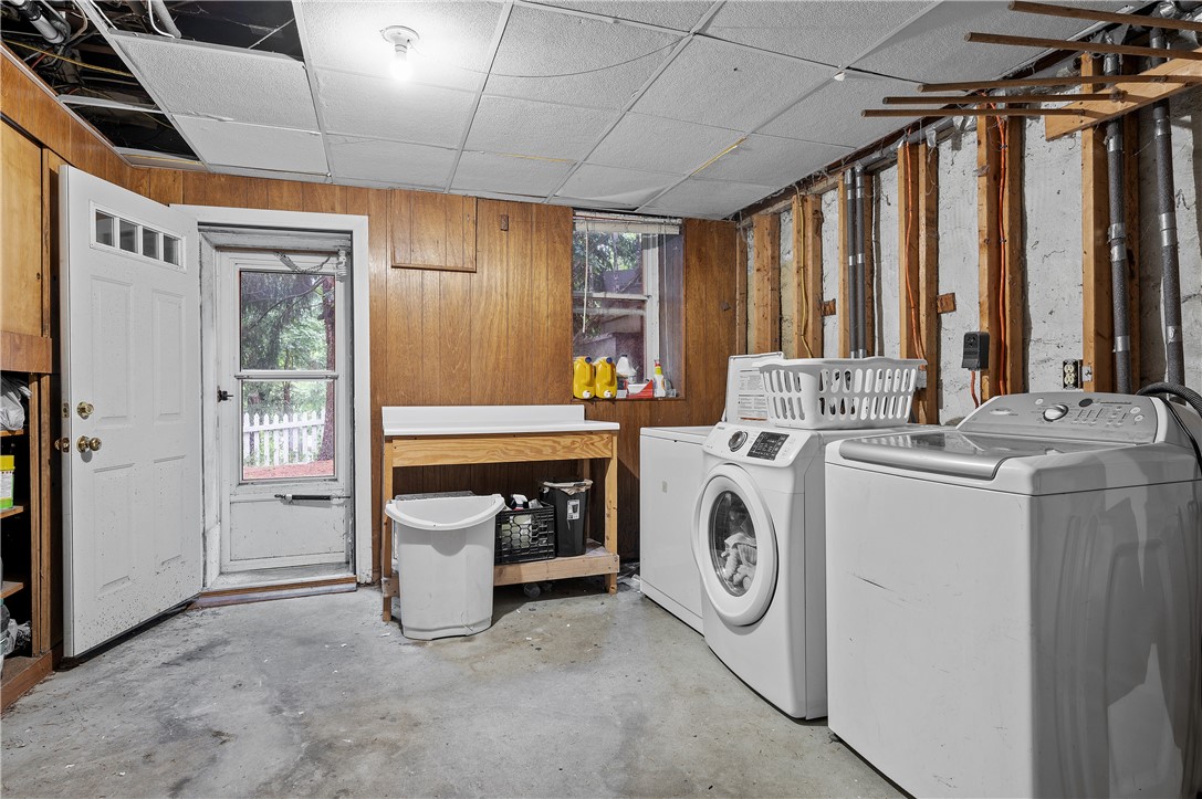 302 Providence Street Woonsocket, RI 02895 - Photo 33 of 38 Plenty of Laundry Space in Basement with walkout to rear yard/patio
