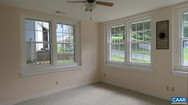 an empty room with a window