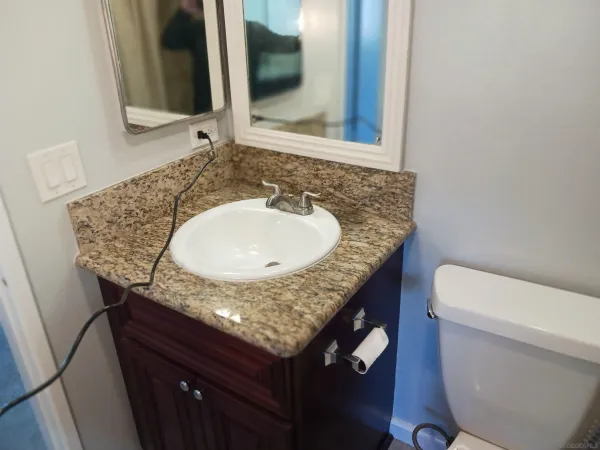 a door in a bathroom