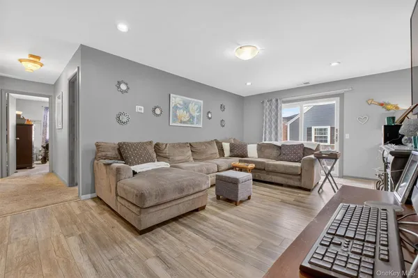 a living room with furniture and a couch