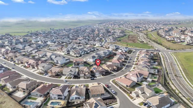 an aerial view of multiple house