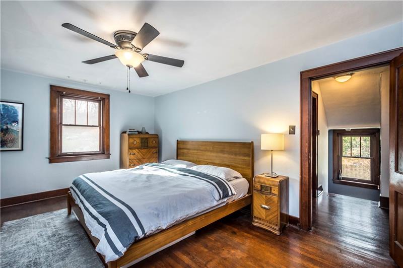 127 Friday Road Pittsburgh, PA 15209 - Photo 5 of 20 The gleaming hardwood floors and original woodwork has been well maintained in the master bedroom and throughout the house
