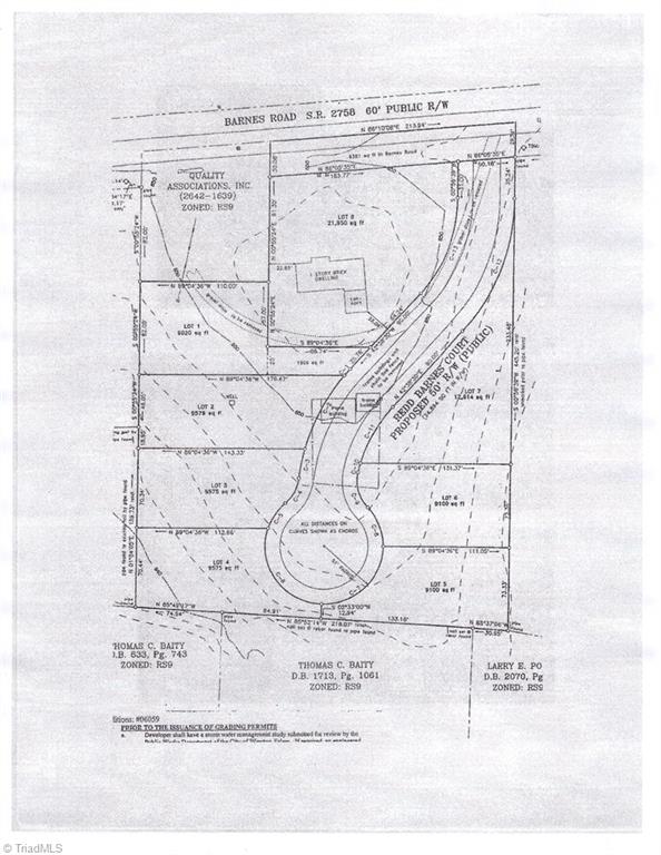 534 Barnes Road Winston-Salem, NC 27107 - Photo 8 of 9 Proposed Plat