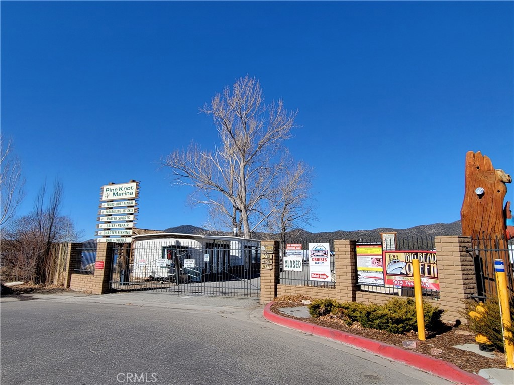 a view of a building with a street