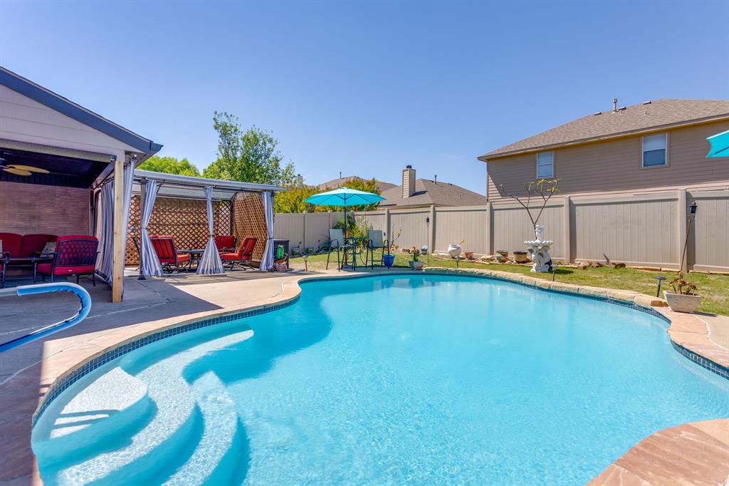 4816 Sleepy Ridge Circle Fort Worth, TX 76133 - Photo 30 of 36 View of swimming pool with patio surround and a fenced backyard