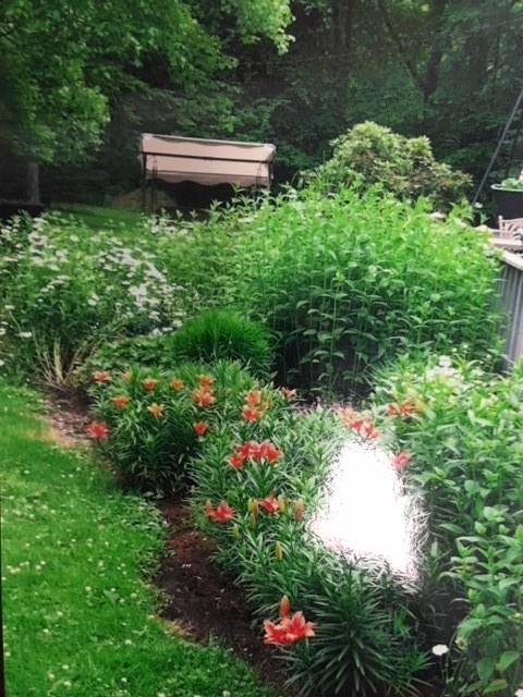 135 Hamel Road Renfrew, PA 16053 - Photo 20 of 21 lilies and other flowering shrubs on the side of the house in the summer.