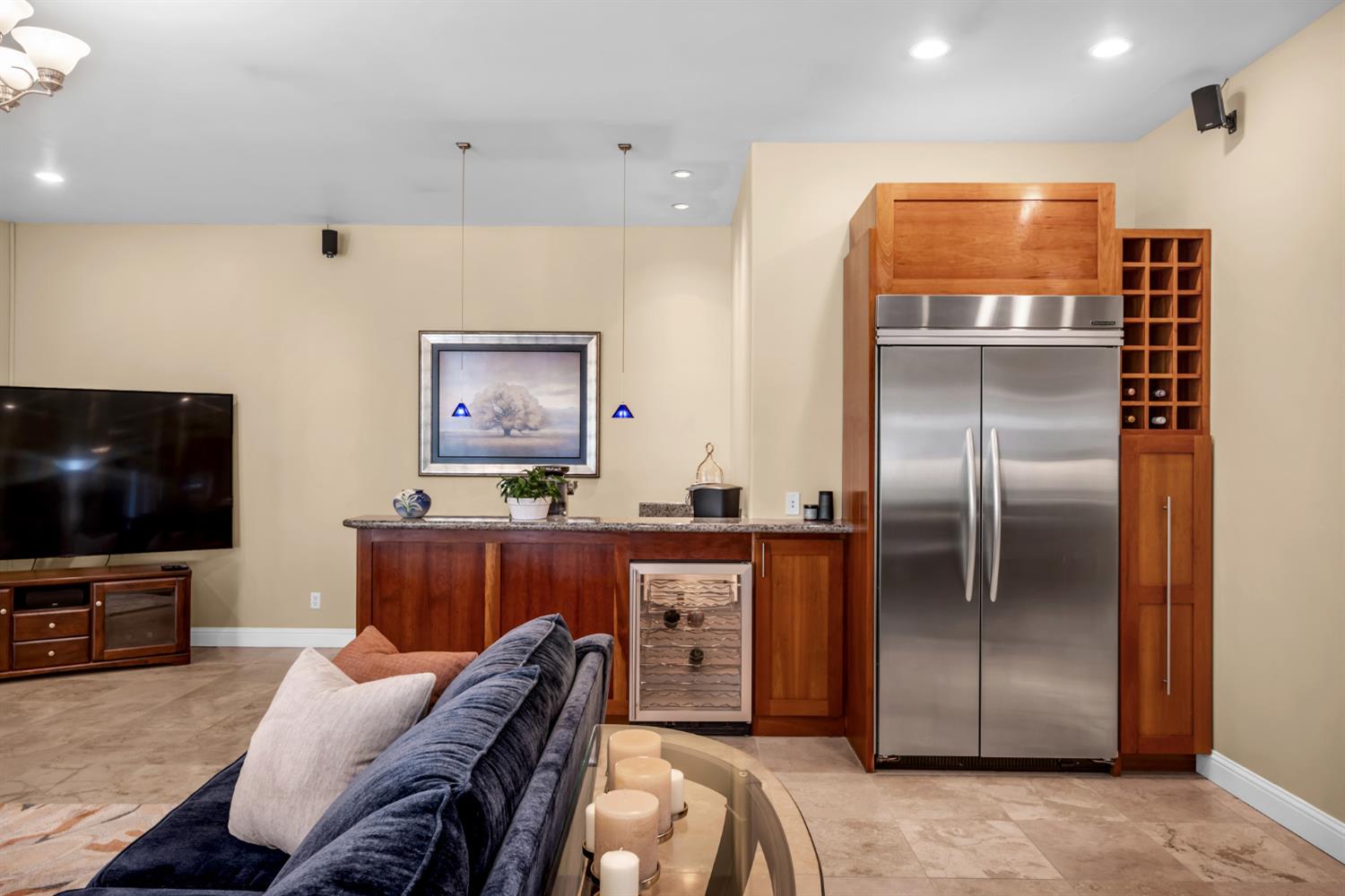 2847 Sierra Vista Road Rescue, CA 95672 - Photo 15 of 69 a living room with furniture and a flat screen tv