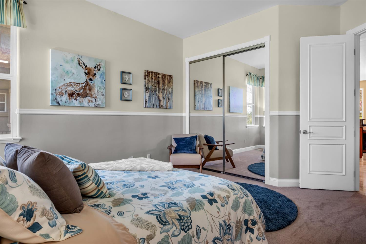 2847 Sierra Vista Road Rescue, CA 95672 - Photo 21 of 69 a bedroom with a bed and a painting on the wall