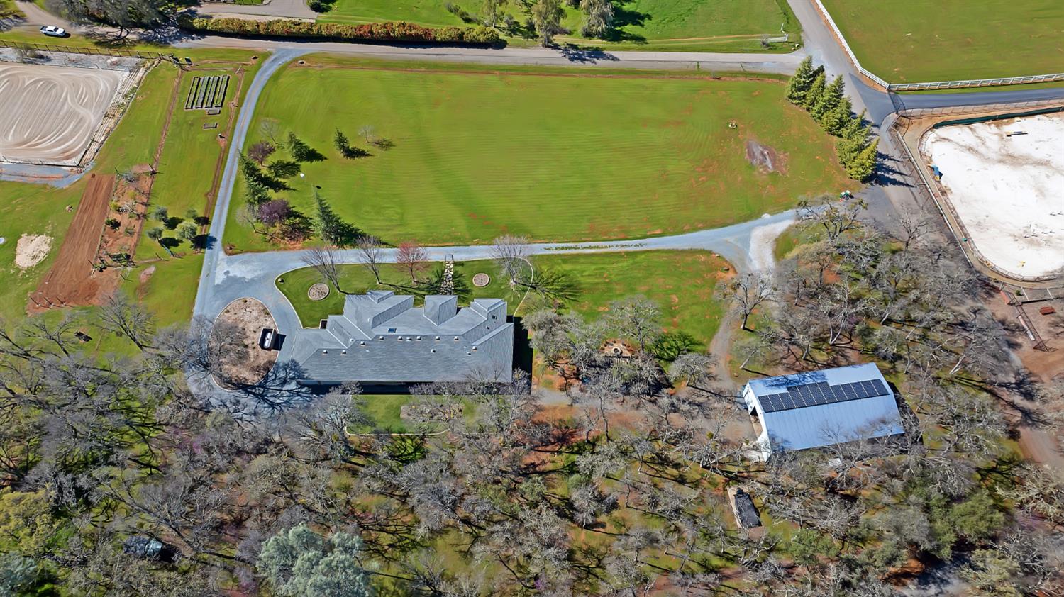 2847 Sierra Vista Road Rescue, CA 95672 - Photo 57 of 69 an aerial view of a house with a swimming pool