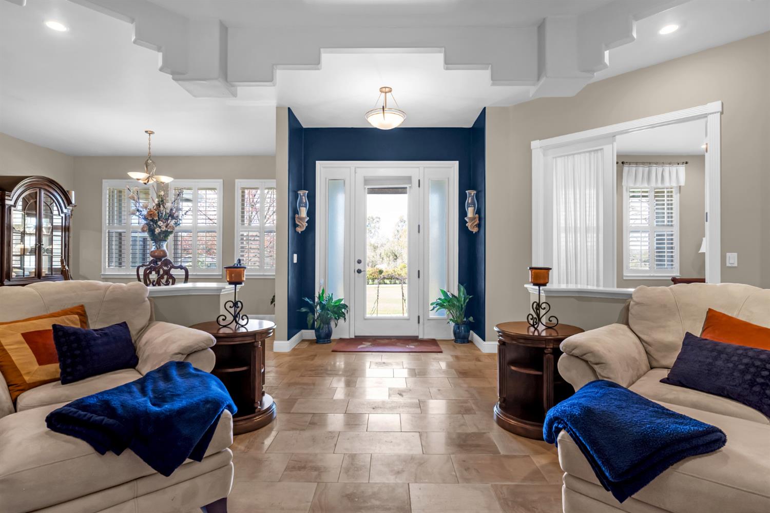 2847 Sierra Vista Road Rescue, CA 95672 - Photo 6 of 69 a living room with furniture and a chandelier