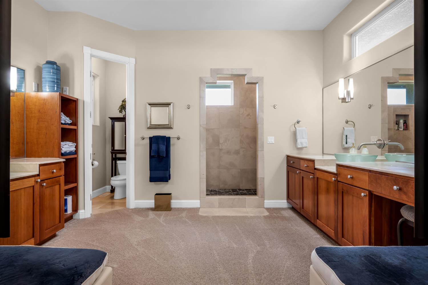 2847 Sierra Vista Road Rescue, CA 95672 - Photo 61 of 69 a large en suite bathroom with a sink and a large mirror