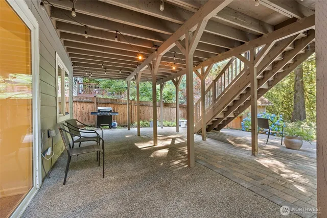 a view of living room with porch and furniture