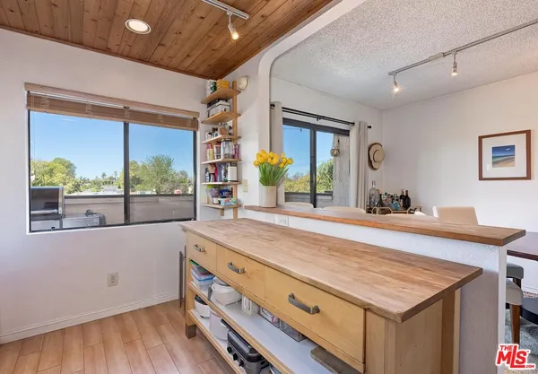 a room with a large window