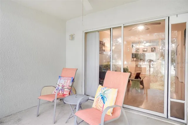 a chair and table in a room