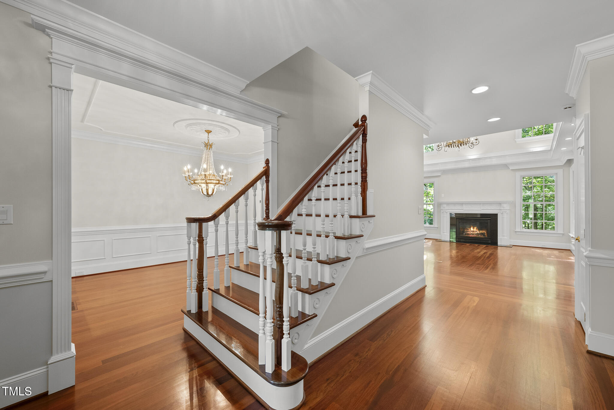 10825 Rondeau Woods Court Raleigh, NC 27614 - Photo 5 of 65 a view of entryway and hall with wooden floor