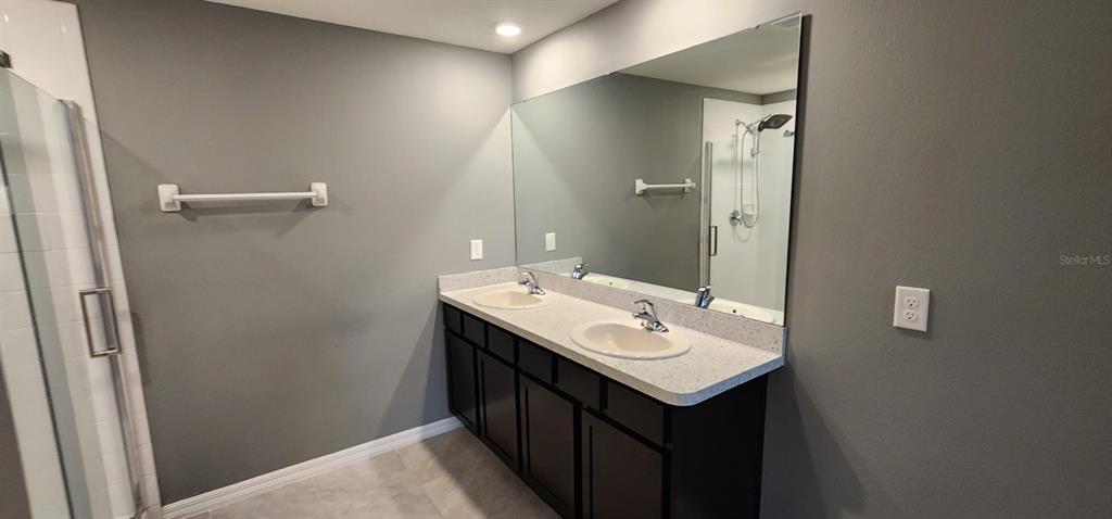 16778 Carlton Pond Street Wimauma, FL 33598 - Photo 19 of 27 a bathroom with a sink and a mirror