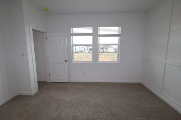 an empty room with a window