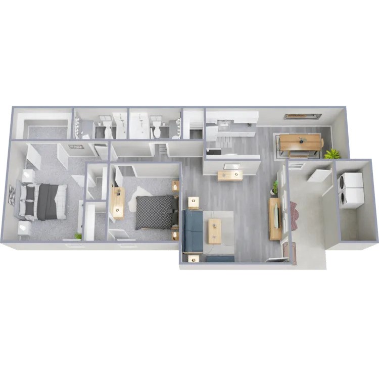 21717 Inverness Forest Boulevard, Unit 2801 Houston, TX 77073 - Photo 33 of 33 Floor plan - B1