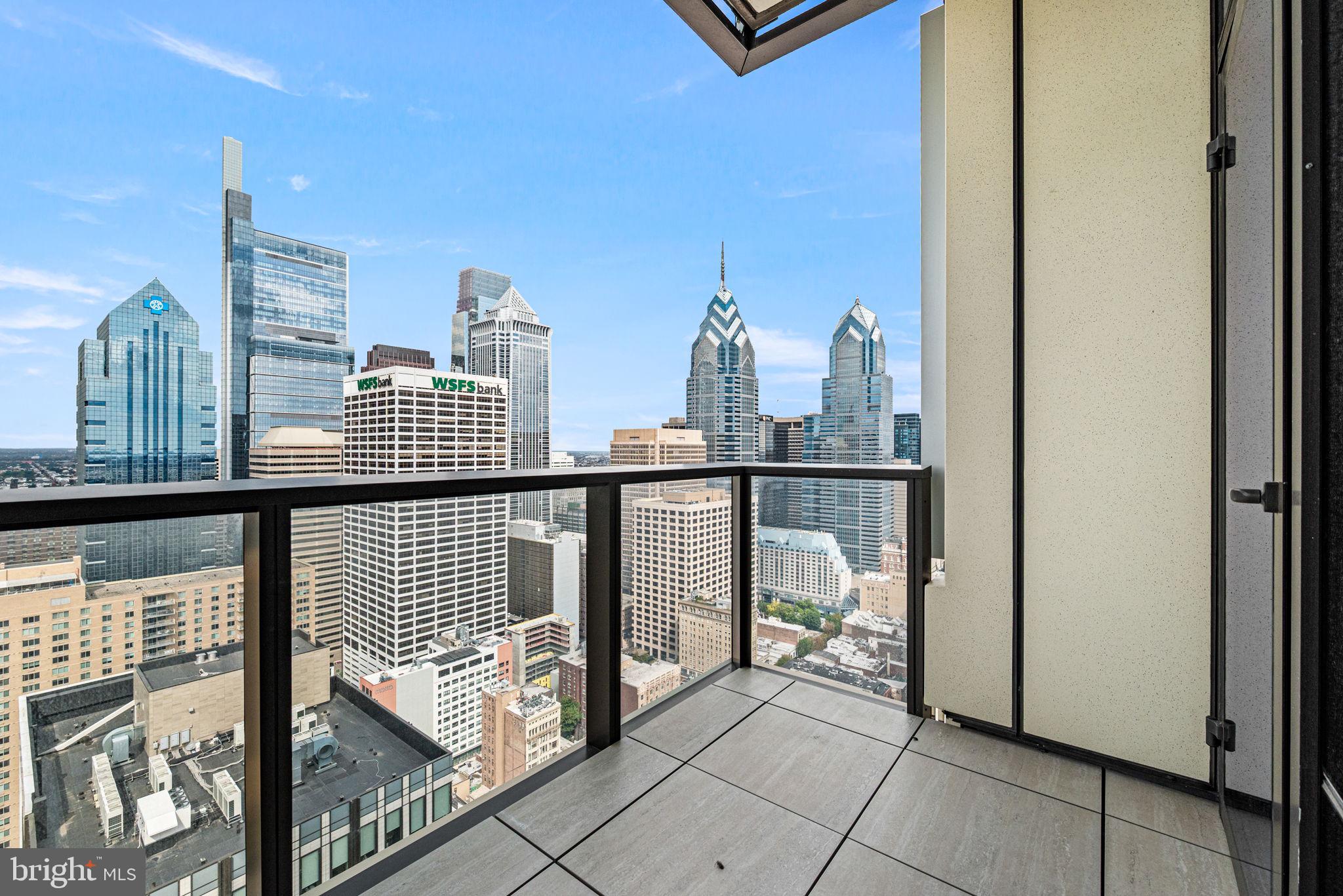 1911 Walnut Street, Unit 3404 Philadelphia, PA 19103 - Photo 12 of 37 a view of a balcony with city view