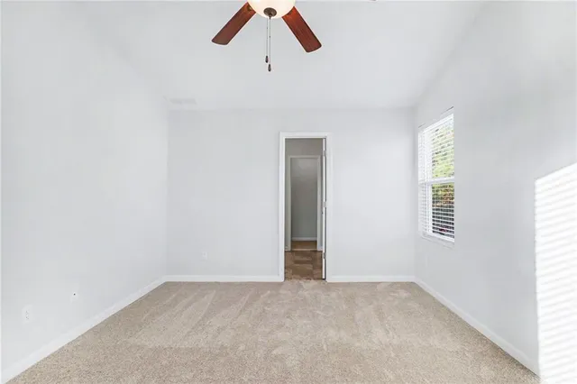 an empty room with a window