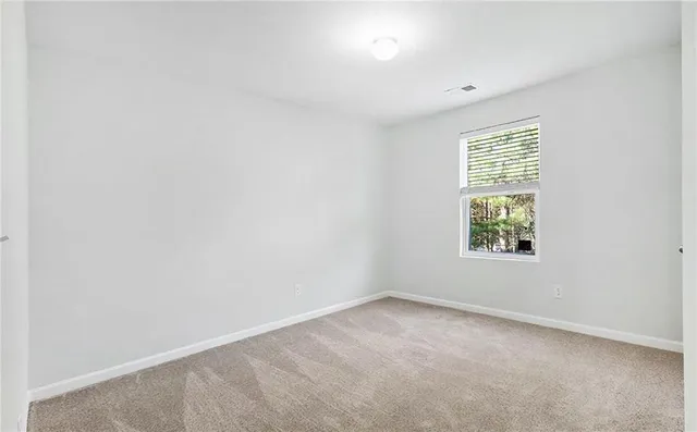 an empty room with a window