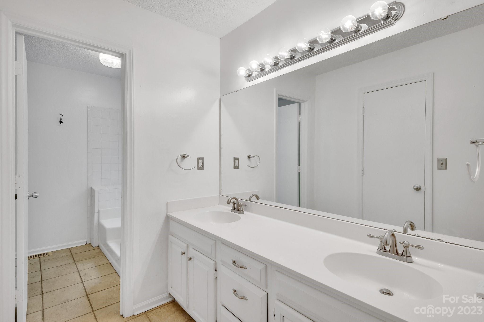 1016 Palmyra Drive Tega Cay, SC 29708 - Photo 14 of 33 a bathroom with a double vanity sink and a mirror