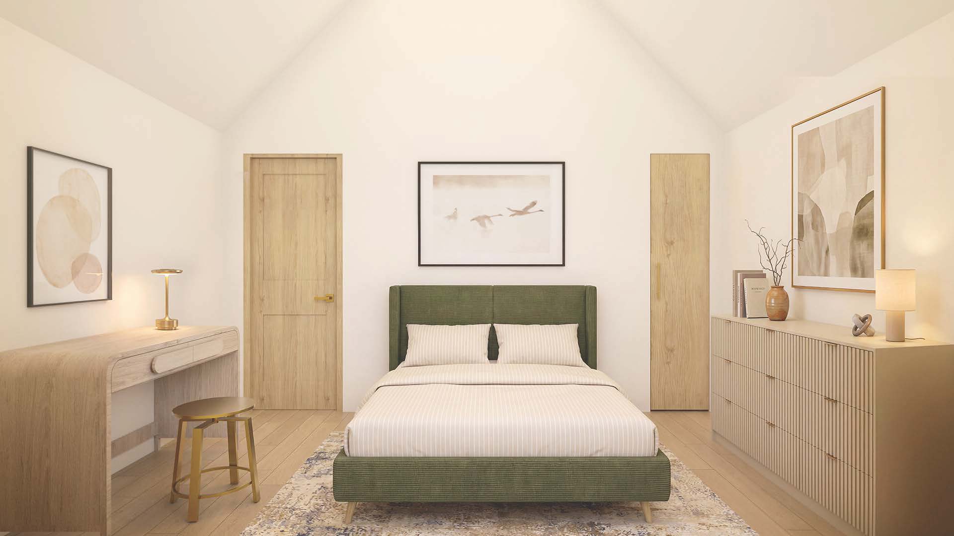 605 East 55th Street, Unit 1 Austin, TX 78751 - Photo 6 of 8 a bedroom with a bed and painting on the wall