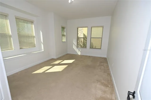 an empty room with a window