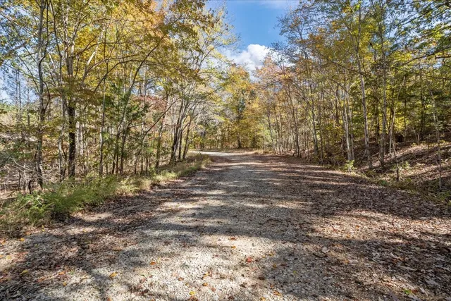 a view of a lake with a big yard