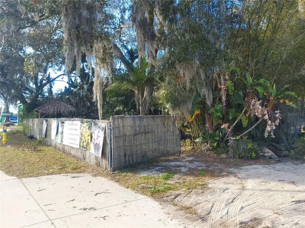 a view of a backyard