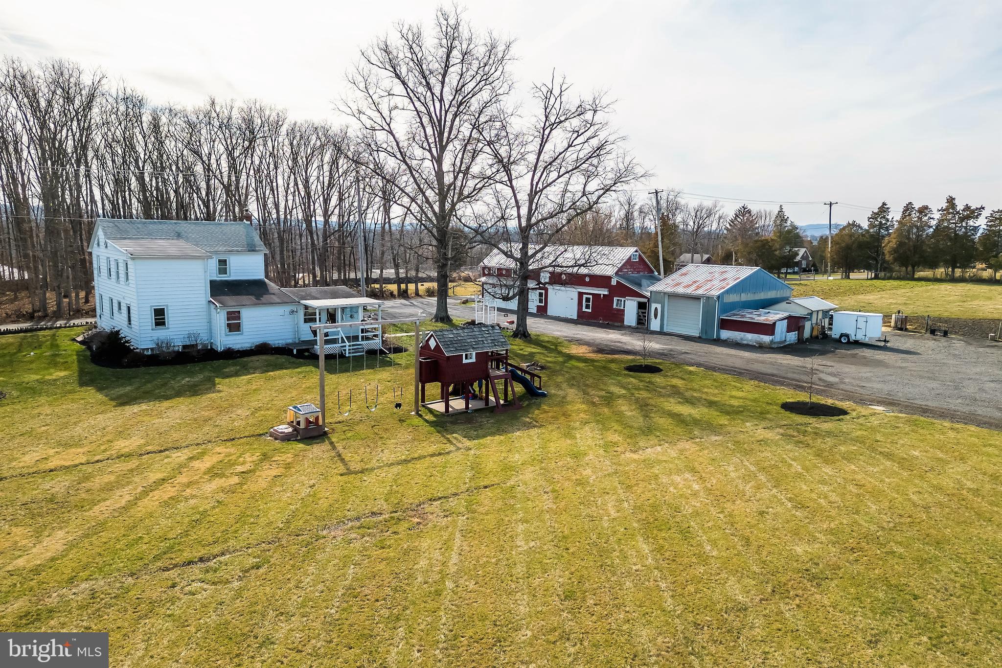 3013 Little Road Perkiomenville, PA 18074 - Photo 62 of 66 Ariel view of house and barn