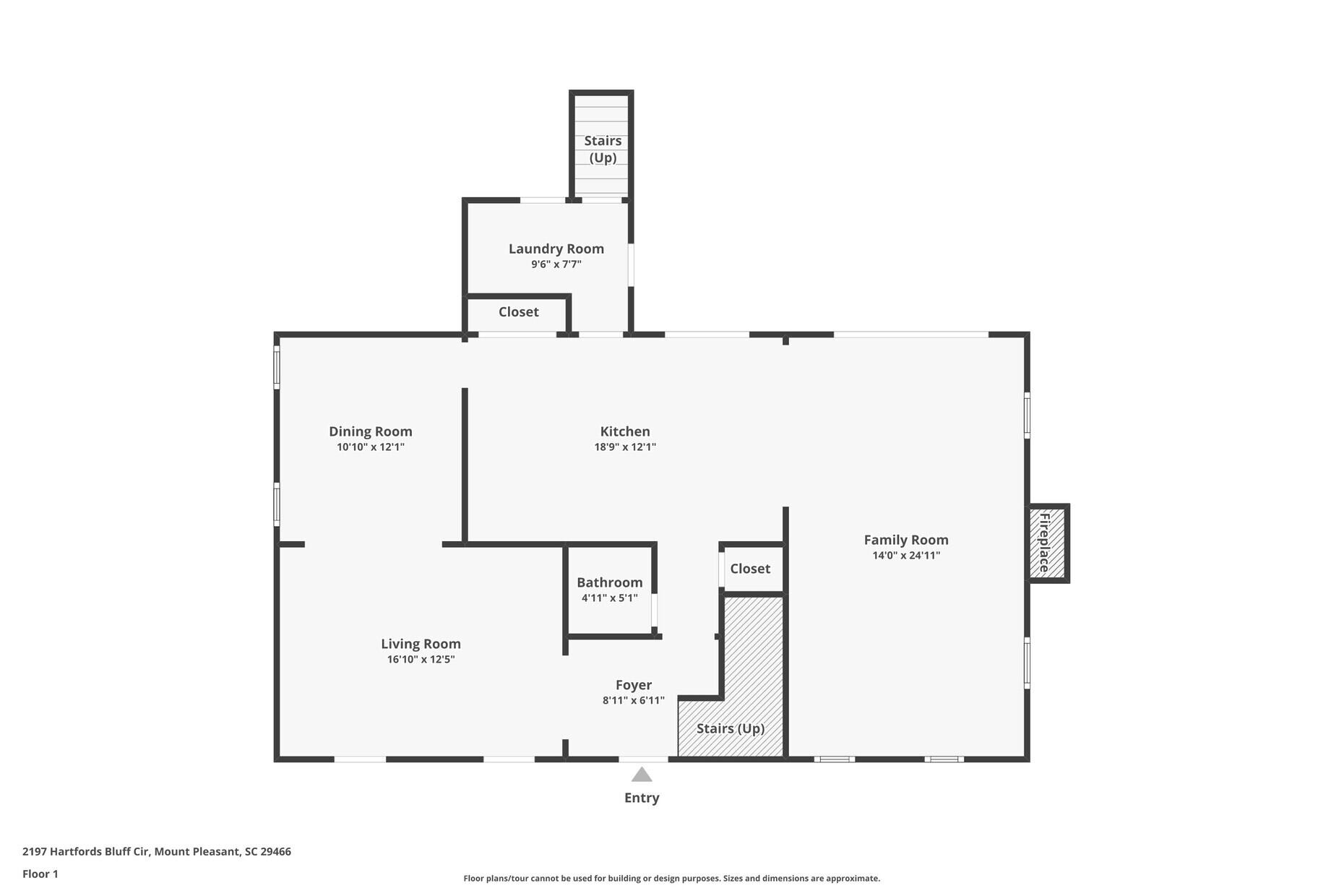 2197 Hartfords Bluff Circle Mount Pleasant, SC 29466 - Photo 50 of 52 1st floor floor plan