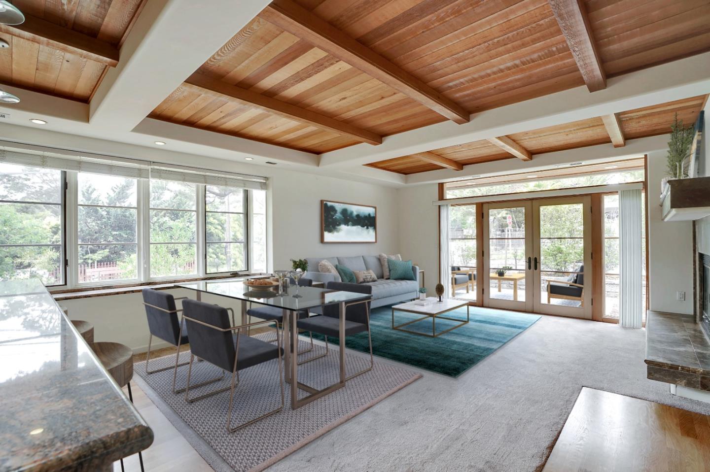 Se Corner Se Corner Carmel, CA 93923 - Photo 3 of 35 a living room with furniture and floor to ceiling windows