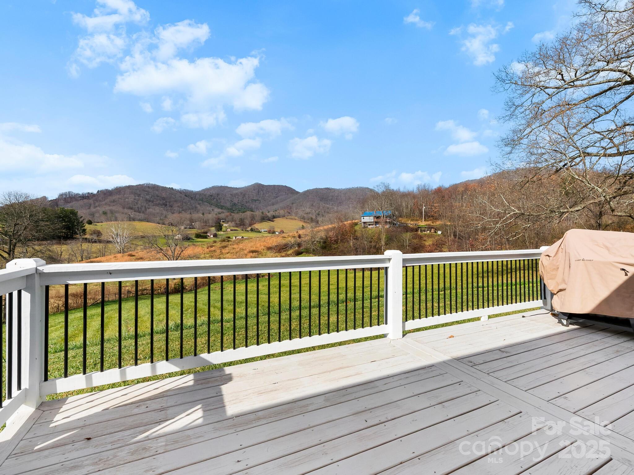 3367 Thickety Road Clyde, NC 28721 - Photo 17 of 21 a view of a balcony with wooden floor & fence
