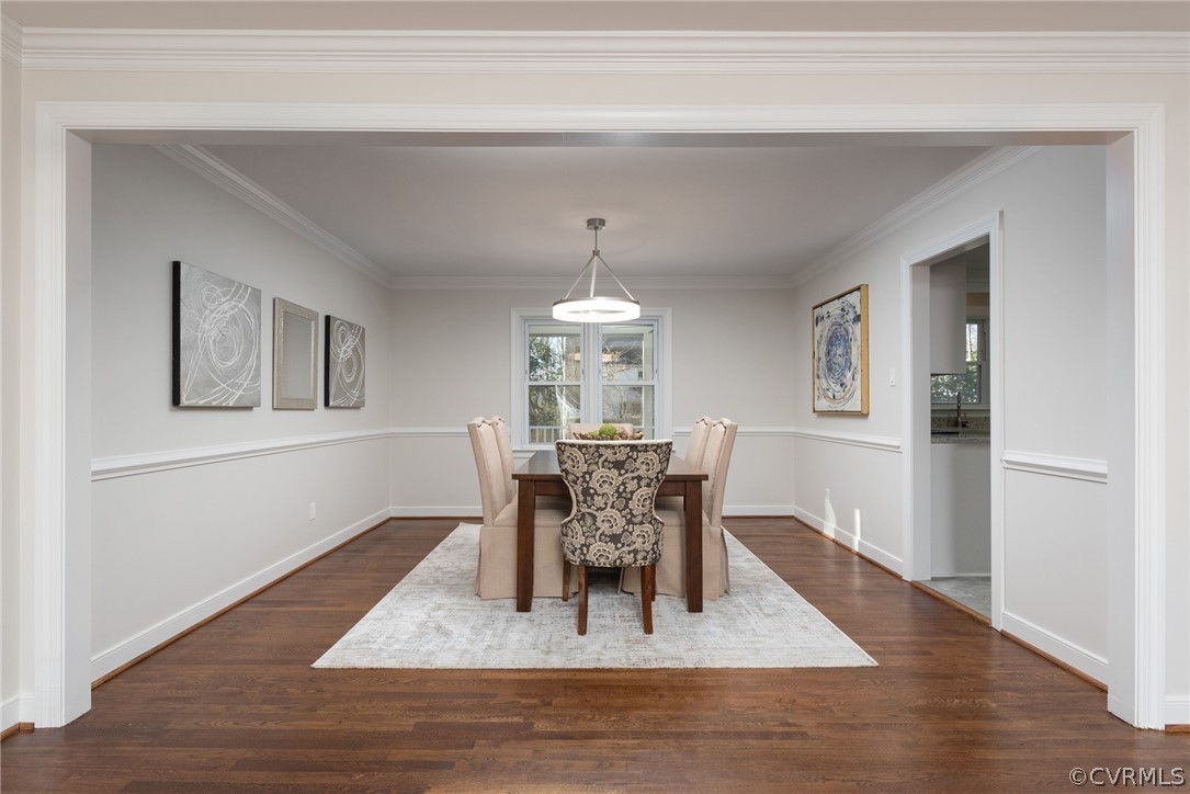 11711 Robious Road Midlothian, VA 23113 - Photo 5 of 32 a view of a dining room with furniture window and wooden floor