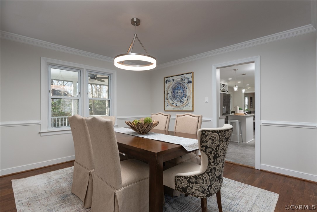 11711 Robious Road Midlothian, VA 23113 - Photo 6 of 32 a view of a dining room with furniture window and wooden floor