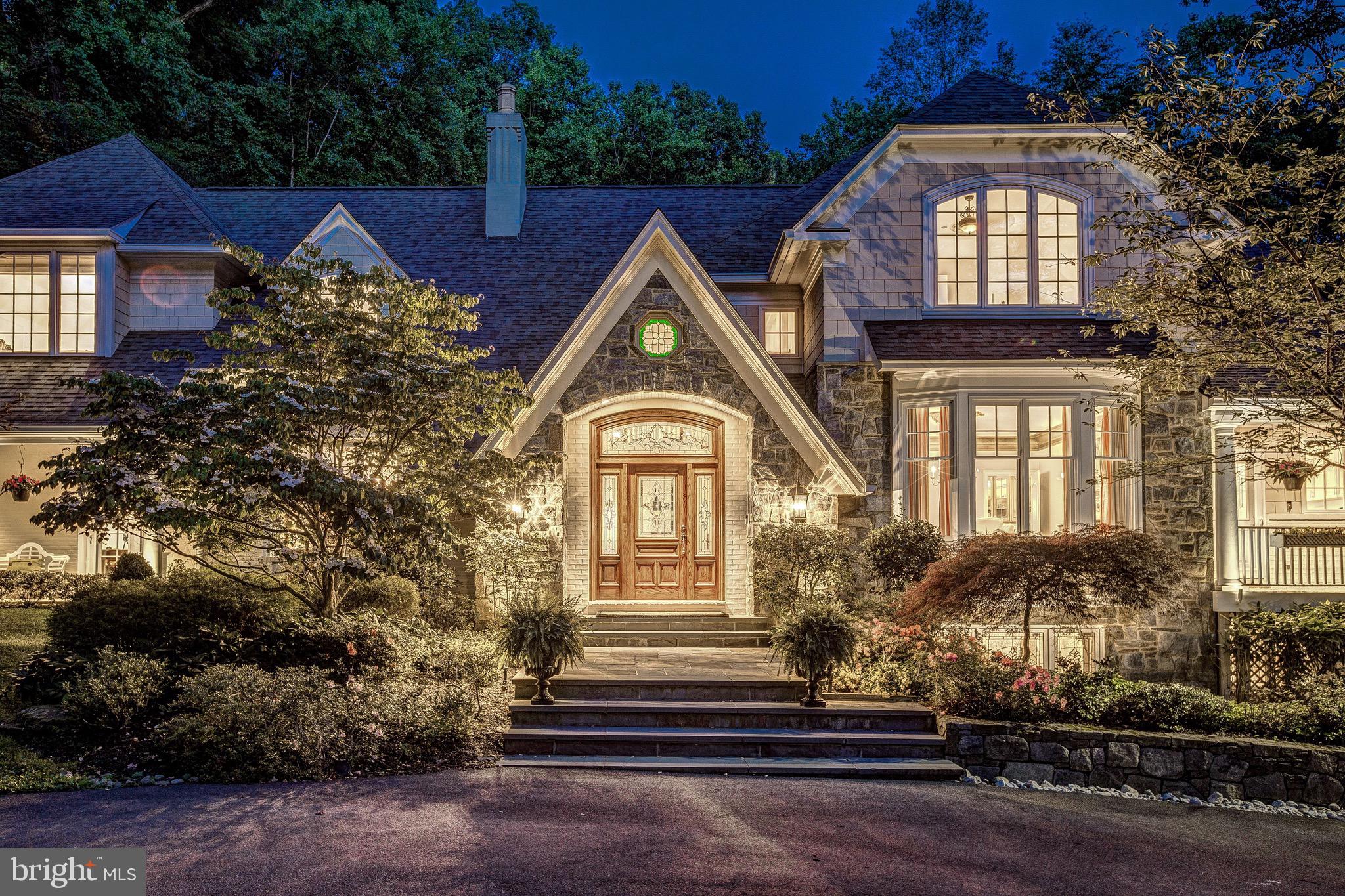 8921 Burdette Road Bethesda, MD 20817 - Photo 4 of 49 Lit by Gorgeous Exterior Lighting