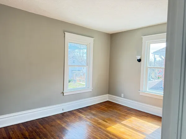 an empty room with window