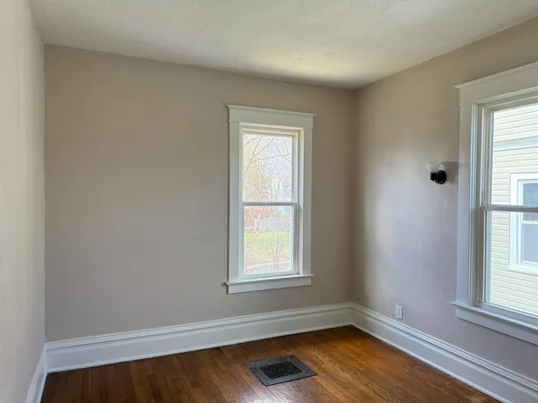 an empty room with window