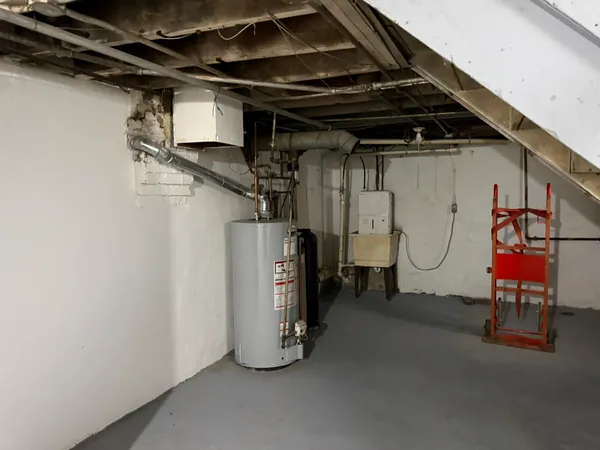 a view of storage and utility room