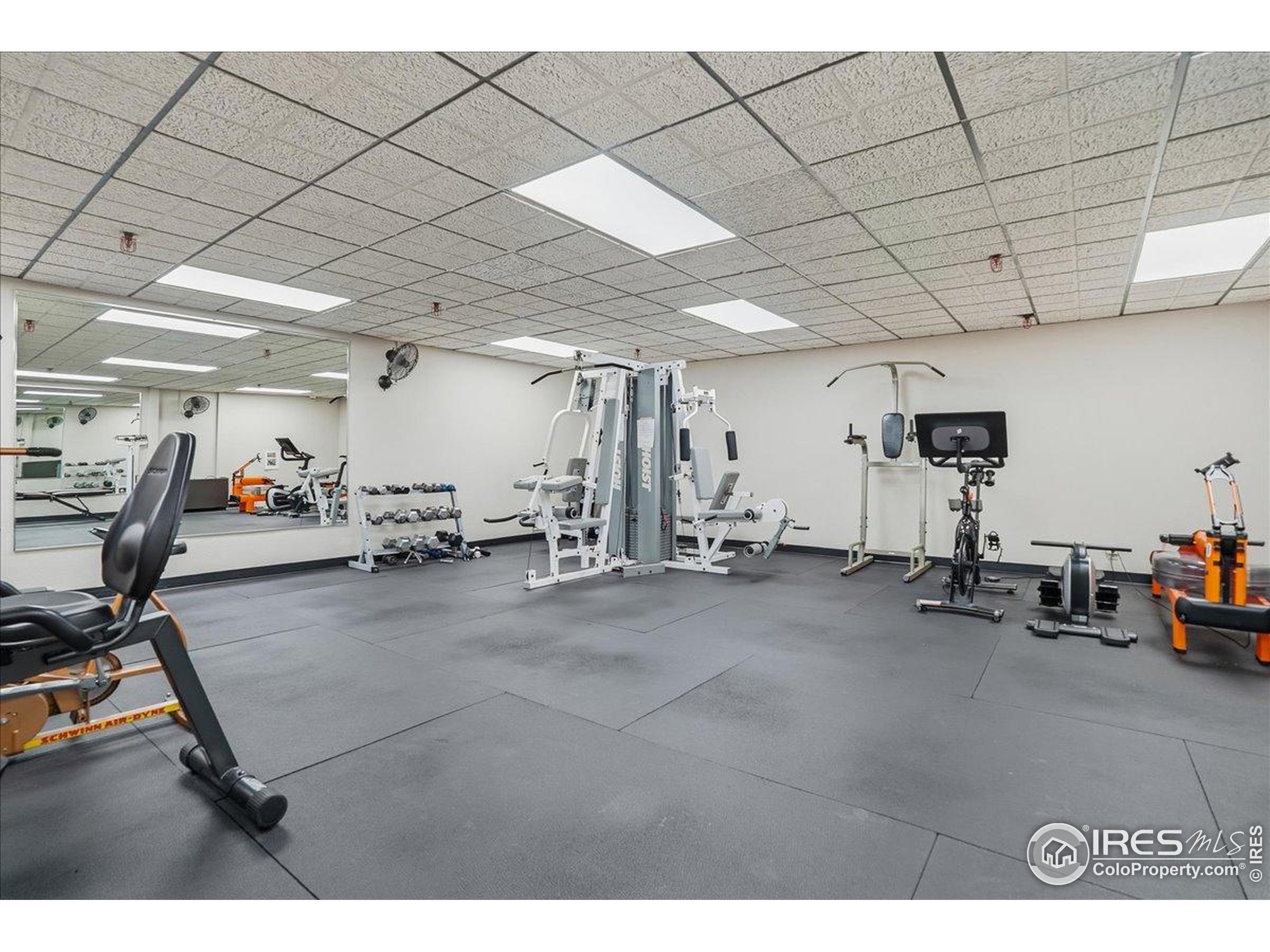 415 South Howes Street, Unit N206 Fort Collins, CO 80521 - Photo 32 of 48 a view of a room with gym equipment