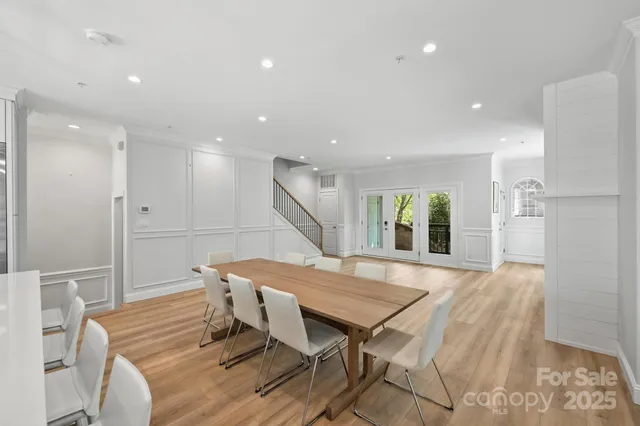 a outdoor space with furniture and wooden floor