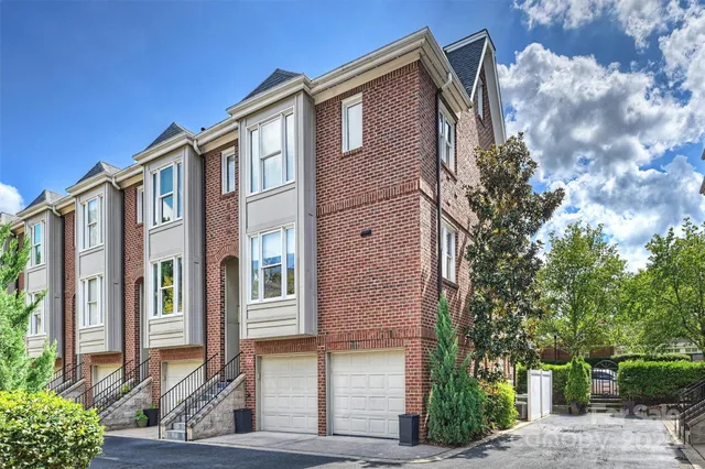 a front view of a house with windows