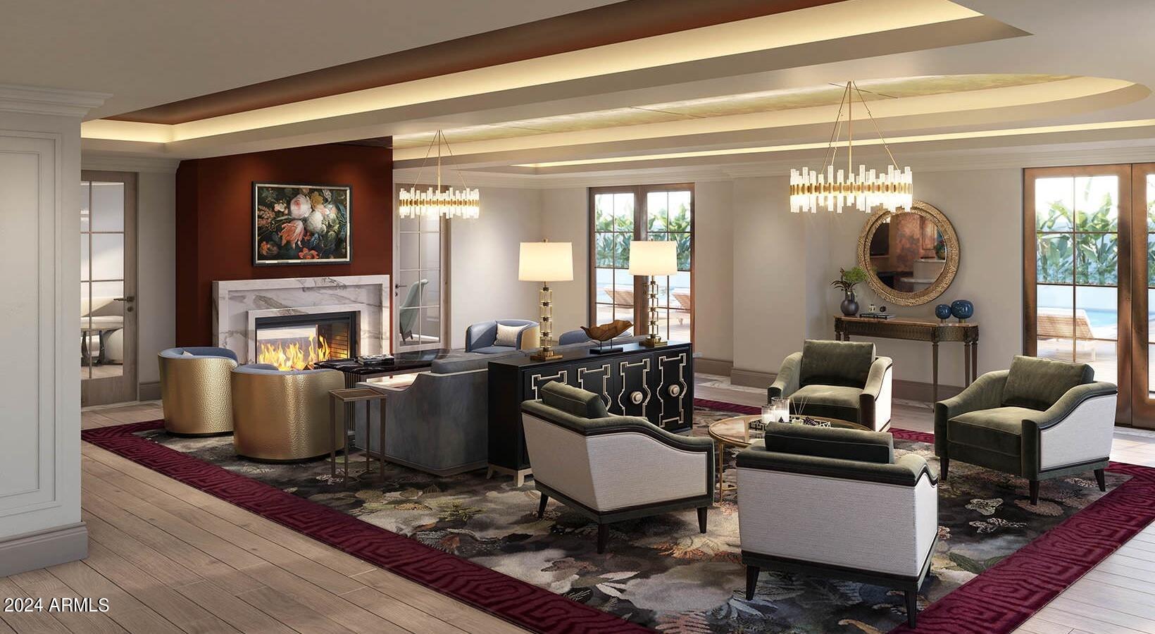 4240 East Camelback Road, Unit 308 Phoenix, AZ 85018 - Photo 17 of 27 Resident Clubhouse view 2 (rendering)