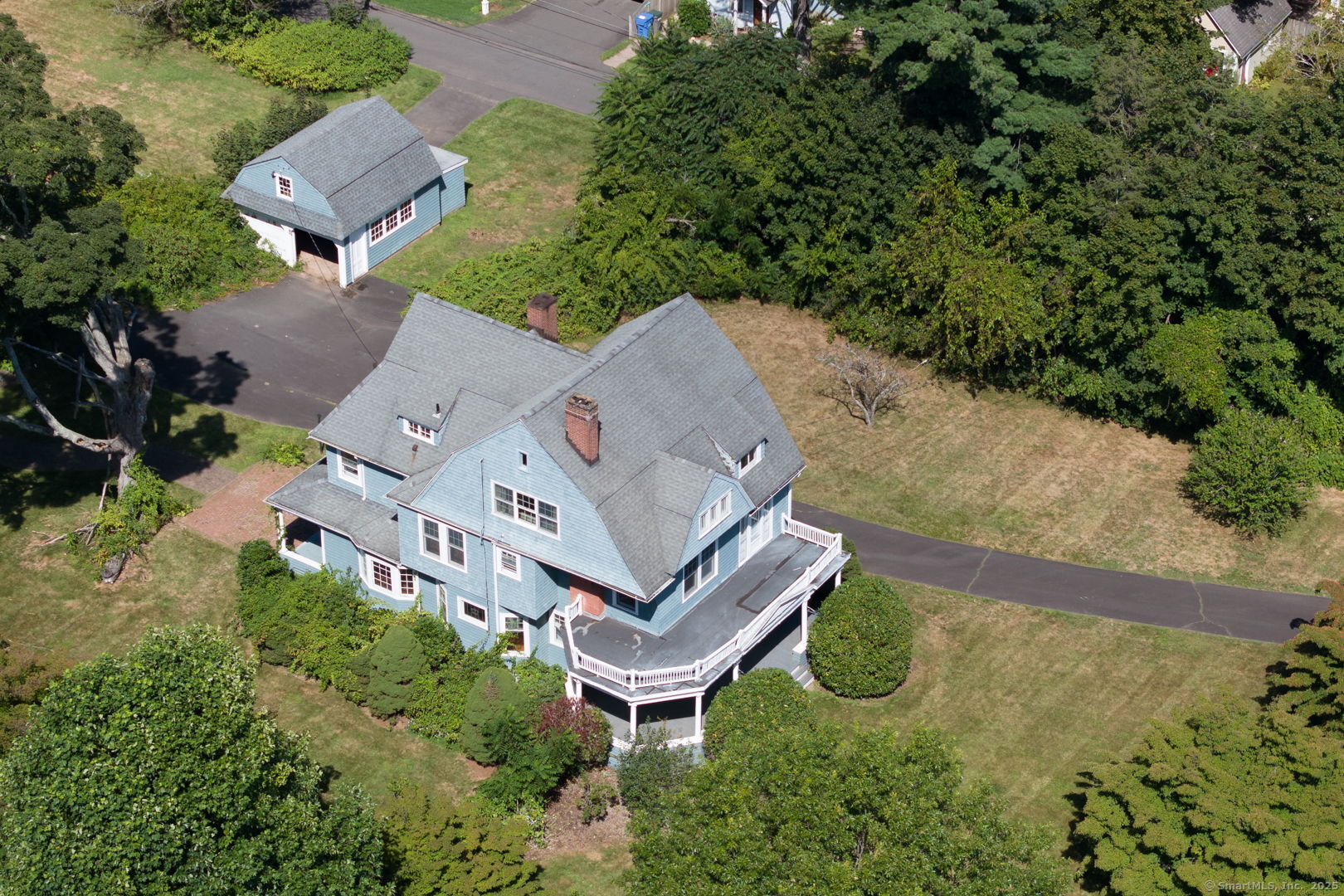 202 South Main Street Manchester, CT 06040 - Photo 38 of 40 an aerial view of a house with garden space and street view