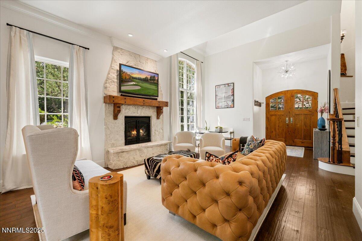 6360 Wetzel Court Reno, NV 89511 - Photo 7 of 43 a living room with furniture fireplace and flat screen tv