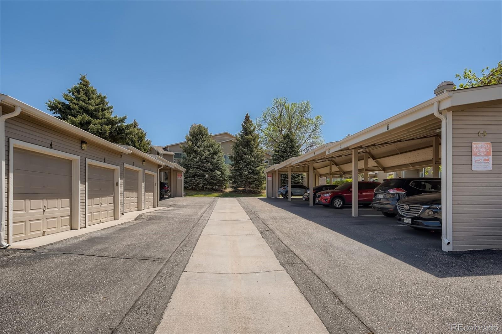 8468 South Thunder Ridge Way, Unit 204 Highlands Ranch, CO 80126 - Photo 26 of 33 a view of a car garage