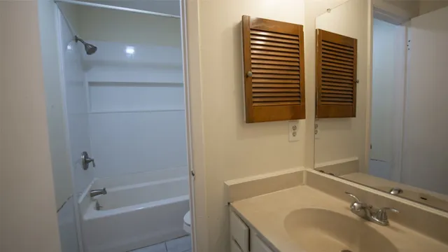 a bathroom with a sink and a bathtub