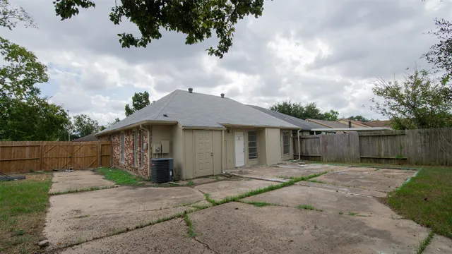 a backyard of a house