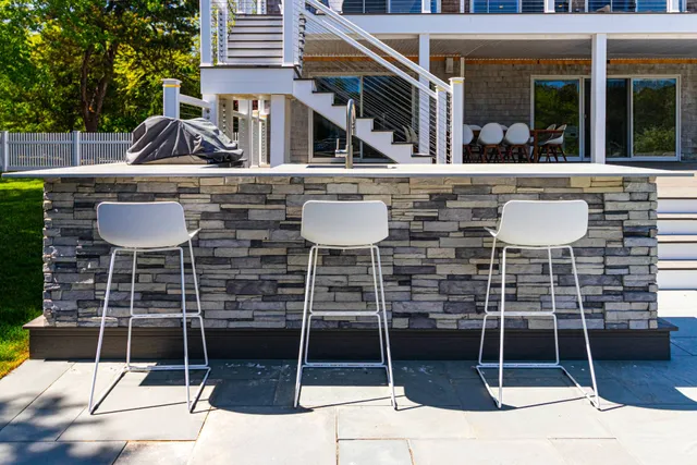 a view of a building with a swimming pool